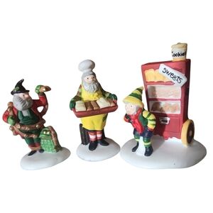 "Baker's Elves" Heritage Village Collection Dept 56 Christmas Figurines 1991 VTG